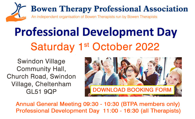 Bowen Therapy Professional Developement Day